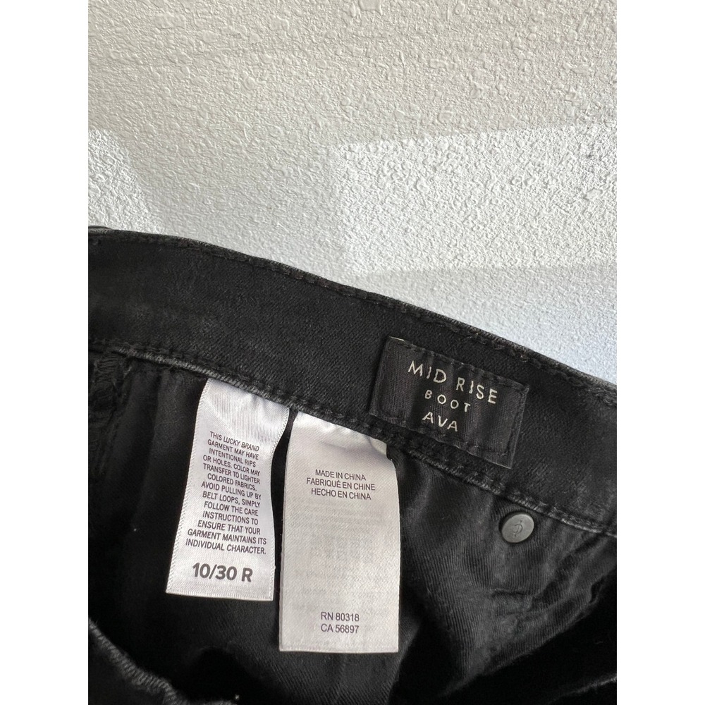 Lucky Brand Mid Rise Bootcut Jeans Black Denim Women's 10/30 Regular - Picture 8 of 8